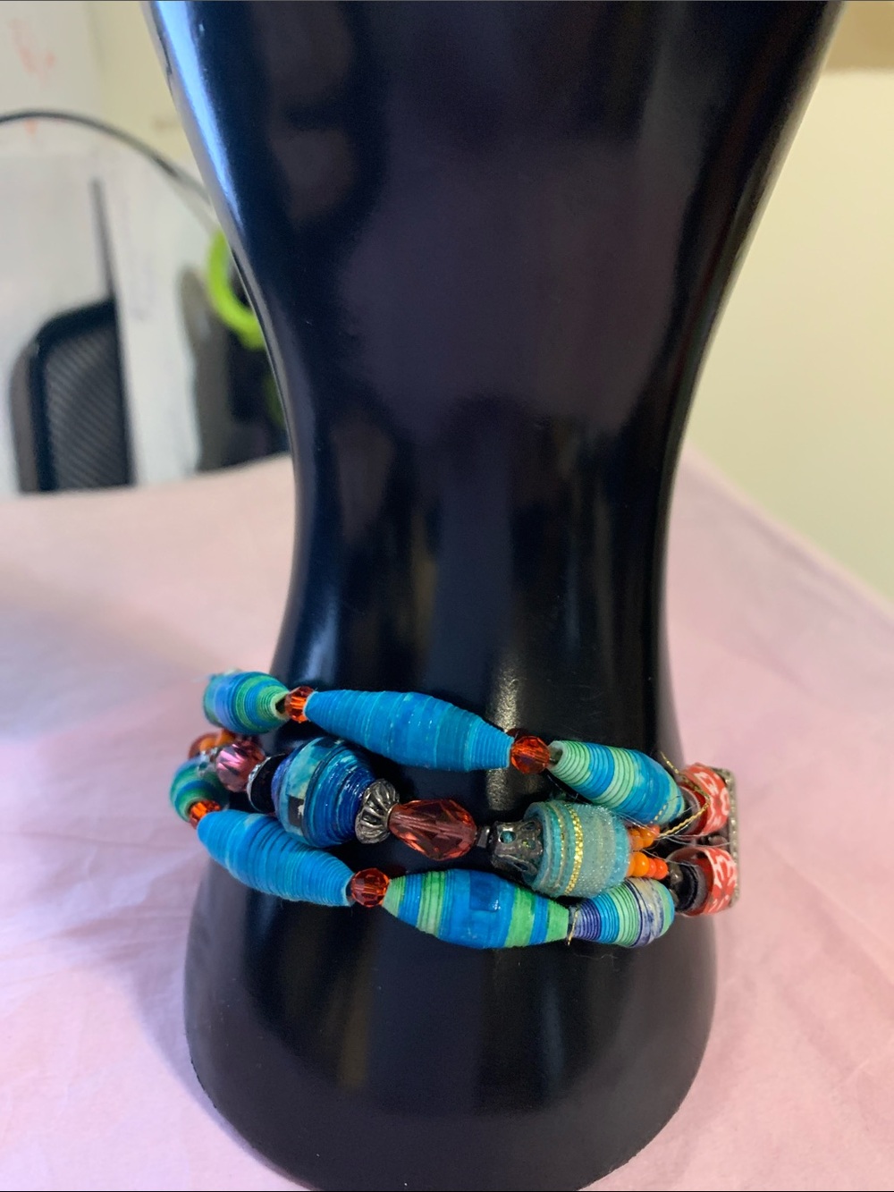 Vibrant Blue Multi-Bead Bracelet - Unbranded